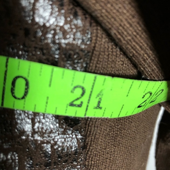 Women’s Brown Faux Leather Gold Studded Blazer. Size Small/Petite. - Picture 6 of 10